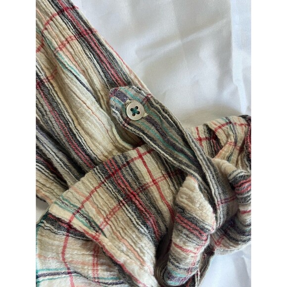 Kyla Seo Plaid High Low Dress Tunic XS Embroidered Boho - Picture 9 of 11